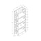 Monarch Specialties Bookshelf, Bookcase, Etagere, 4 Tier, 62"H, Office, Bedroom, Metal, Laminate, Brown, Black I 3617 - alternate 5